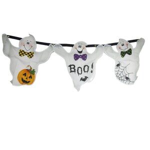 HALLOWEEN Friendly Ghost Pumpkin Party Caspar Bunting Banner 56" x 20" NWOT